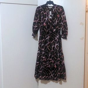 NWT Tiered Swirl midi dress sz 10 RUNS BIG LIKE SIZE 12